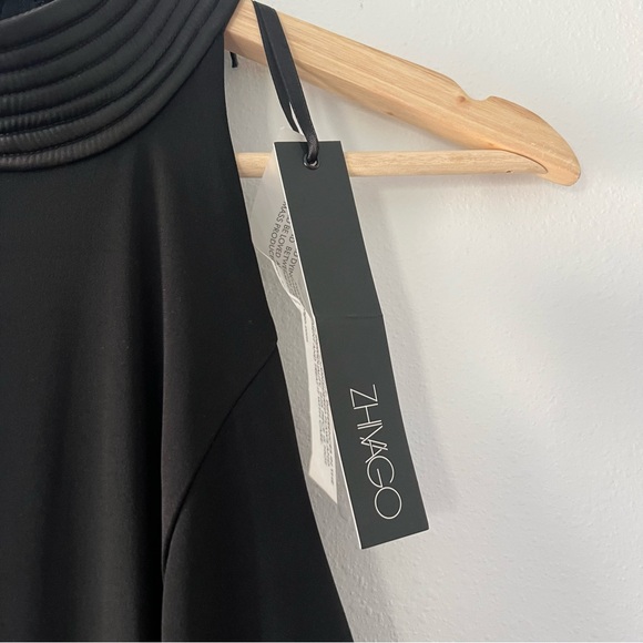 Zhivago Black Asymmetrical Dress - Picture 5 of 9